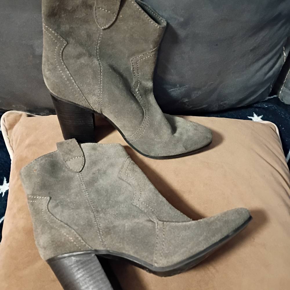 Stylish Tan Suede Ankle Boots